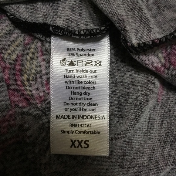 LuLaRoe Elegant Debbie XXS - Picture 4 of 4